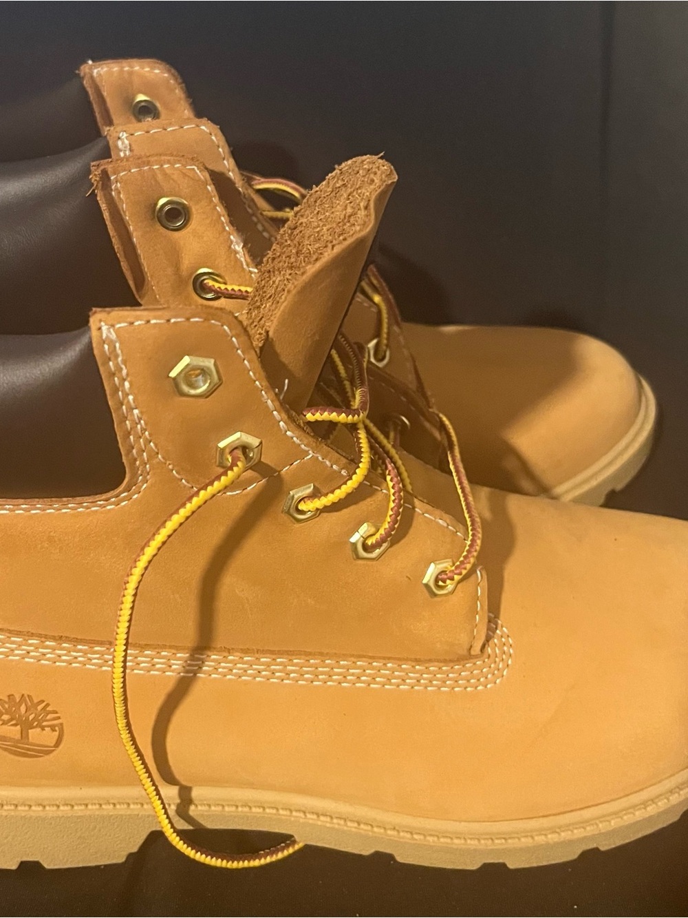 Timberland Kids Wheat Tan Lace-Up Suede Boots